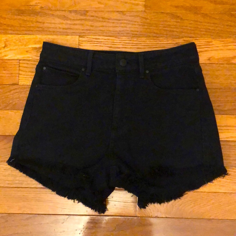 High waisted denim shorts